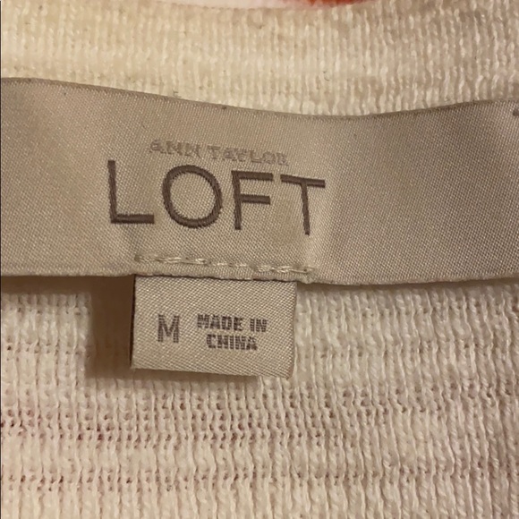 Loft Orange Striped Sweater - Picture 3 of 5